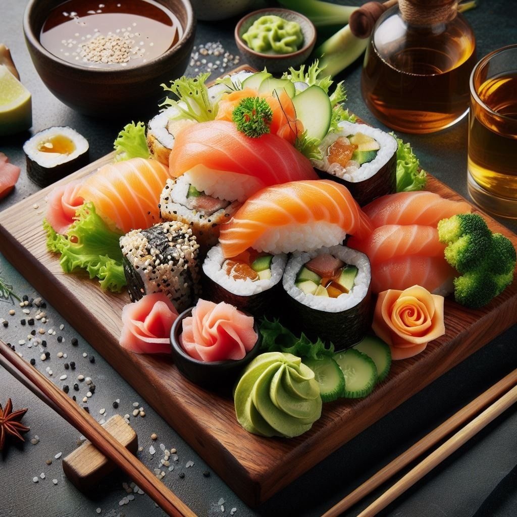 Sushi and sashimi platter